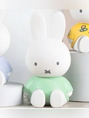 miffy White Bunny Figure phone holder  Green Outfit mystery box new